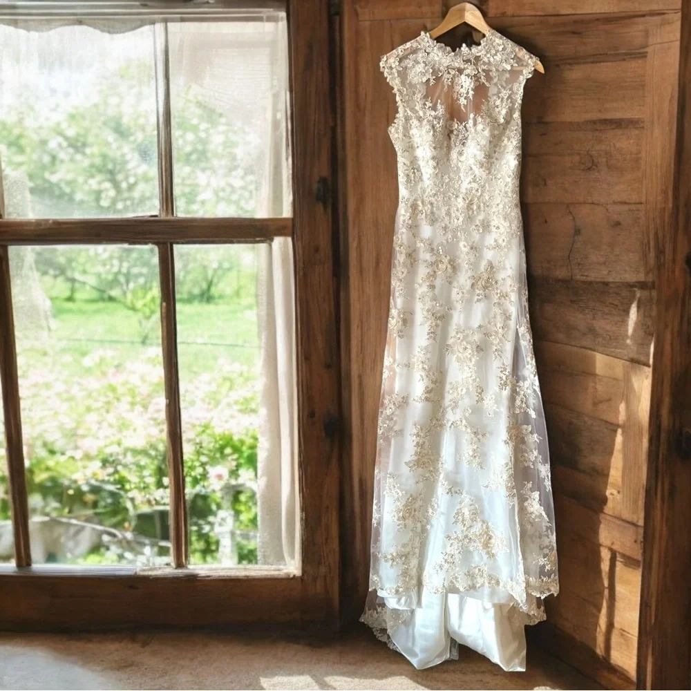 Maggie Sottero Camelia size 10 Wedding Dress Bridal - Picture 4 of 9